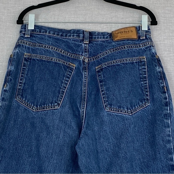 Jones Sport Mom Jeans Womens Sz 12 Blue Cotton High Waisted Straight Medium Wash - Picture 4 of 10
